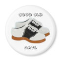 Blue and White Saddle Shoes, Good Old, Days magnets