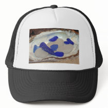 Blue And White Seaglass hats