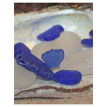 Blue And White Seaglass Letterhead Template