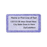 Blue and White Security Style Pen Drawing Address Label