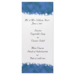 Blue and White Snowflake Reception Menu Custom Rack Cards