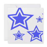 Blue And White Stars 5.25" x 5.25" Paper Custom Invitations
