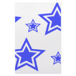 Blue And White Stars 5.5" x 8.5" Paper Custom Stationery