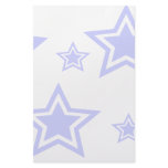 Blue And White Stars 5.5" x 8.5" Paper Customized Stationery
