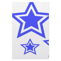 Blue And White Stars 5.5" x 8.5" Paper stationery by nottynotebooks Blue And White Stars 5.5" x 8.5" Paper stationery