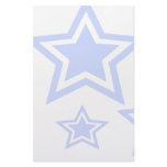Blue And White Stars 5.5" x 8.5" Paper Customized Stationery