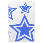 Blue And White Stars 5.5" x 8.5" Paper Custom Stationery