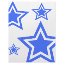 Blue And White Stars 8.5" x 11" Paper letterhead
