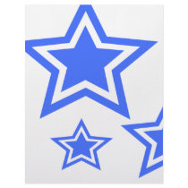 Blue And White Stars 8.5" x 11" Paper letterhead