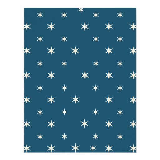 Blue and White Stars Retirement Party Invitation