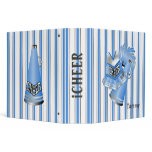 Blue and White Striped Cheerleader Binder