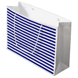 Blue and White Striped Gift Bag Large Gift Bag
