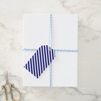 Blue and White Striped Gift Tag Pack Of Gift Tags
