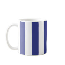 Blue and White Stripes Coffee Mug