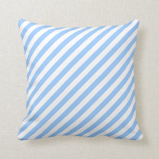 Blue and White Stripes. Throw Pillow Zazzle