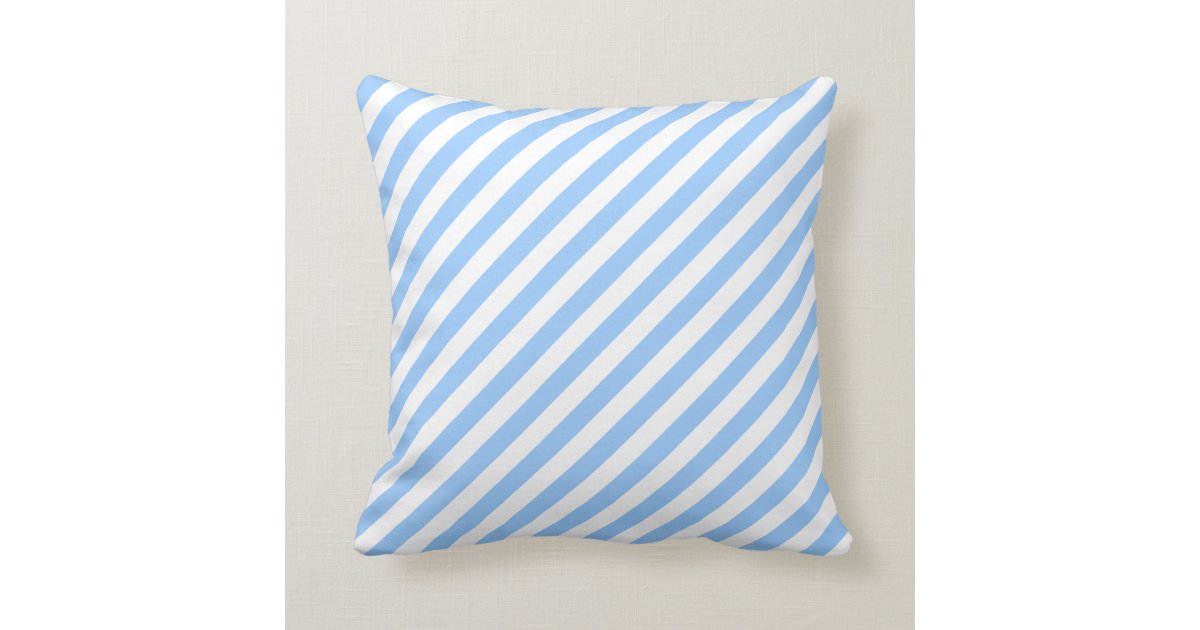 Blue and White Stripes. Throw Pillow Zazzle