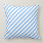 Blue and White Stripes. Throw Pillows