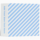 Blue and White Stripes. Vinyl Binders