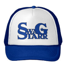 Blue and White Swag Starr Hat