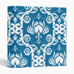 Blue and White Tulip Damask Vinyl Binders