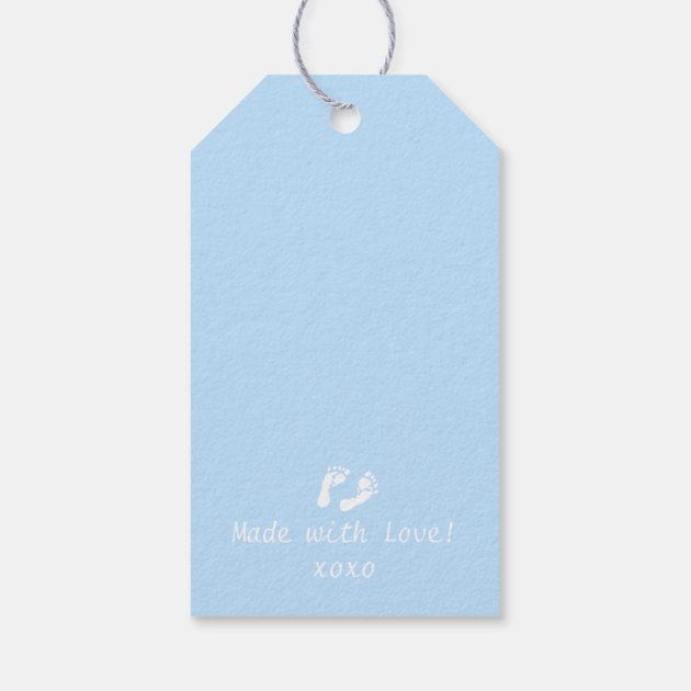Blue and White Vintage Baby Shower Pack Of Gift Tags-1