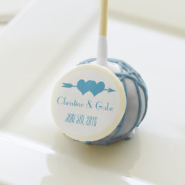 Blue and White Wedding Favor Cake Pop Cake Pops