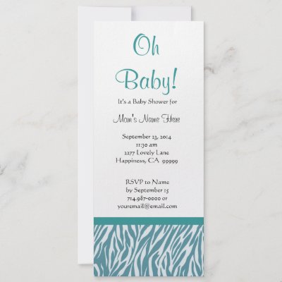 Double Baby Shower Invitations on And White Zebra Print Boy Baby Shower Invitation From Zazzle Com