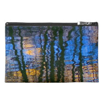 Blue and Yellow Abstract Water Reflections Travel Accessories Bag
