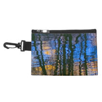Blue and Yellow Abstract Water Reflections Accessory Bag