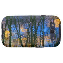 Blue and Yellow Abstract Water Reflections Galaxy SIII Covers