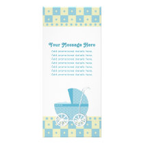 Blue and Yellow Baby Carriage Rack Cards