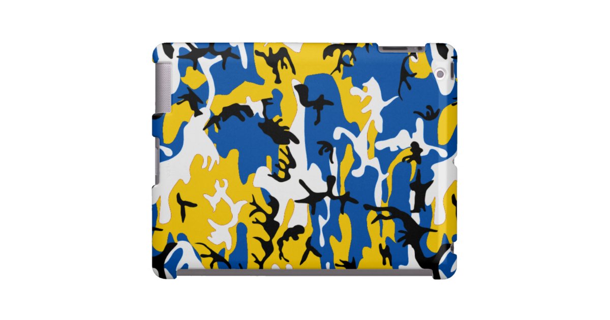 Blue and Yellow Camo Zazzle