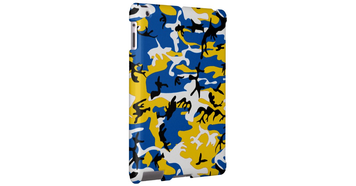 Blue and Yellow Camo Zazzle