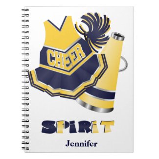Blue and Yellow Cheerleader Notebook