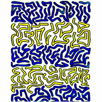 blue and yellow chunky doodle white back photo cut outs