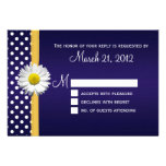Blue and Yellow Daisy RSVP Card Personalized Invitation