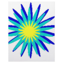 Blue and Yellow flower letterhead