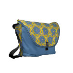Blue and Yellow flowers Rickshaw Messenger Bag