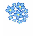 Blue and Yellow Flowers shirt
