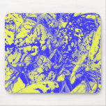Blue and Yellow Foliage Mousepad mousepads