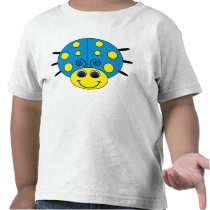 Blue and Yellow Ladybug Kids T-Shirt t-shirts