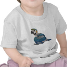 Blue and yellow Macaw Tee Shirts