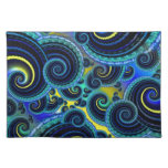 Blue and Yellow Retro Pattern Place Mat