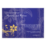 Blue and Yellow Swirl Wedding Invitation