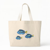 Blue and Yellow Tropical Fish Tote Bag
