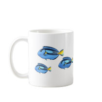 Blue and Yellow Tropical Fish Mugs