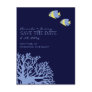 Blue and Yellow Tropical Fish  Save the Date Post Card