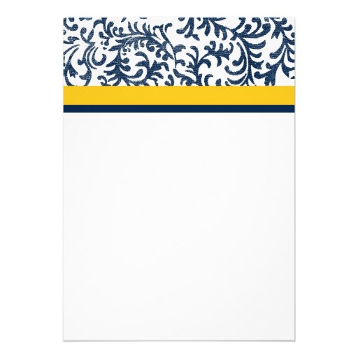 Blue and Yellow Wedding Invitation
