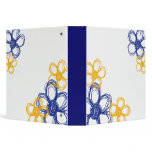 Blue and Yellow Wild Flowers Vinyl Binder