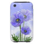 Blue Anemone flowers iPhone 3 Tough Cover